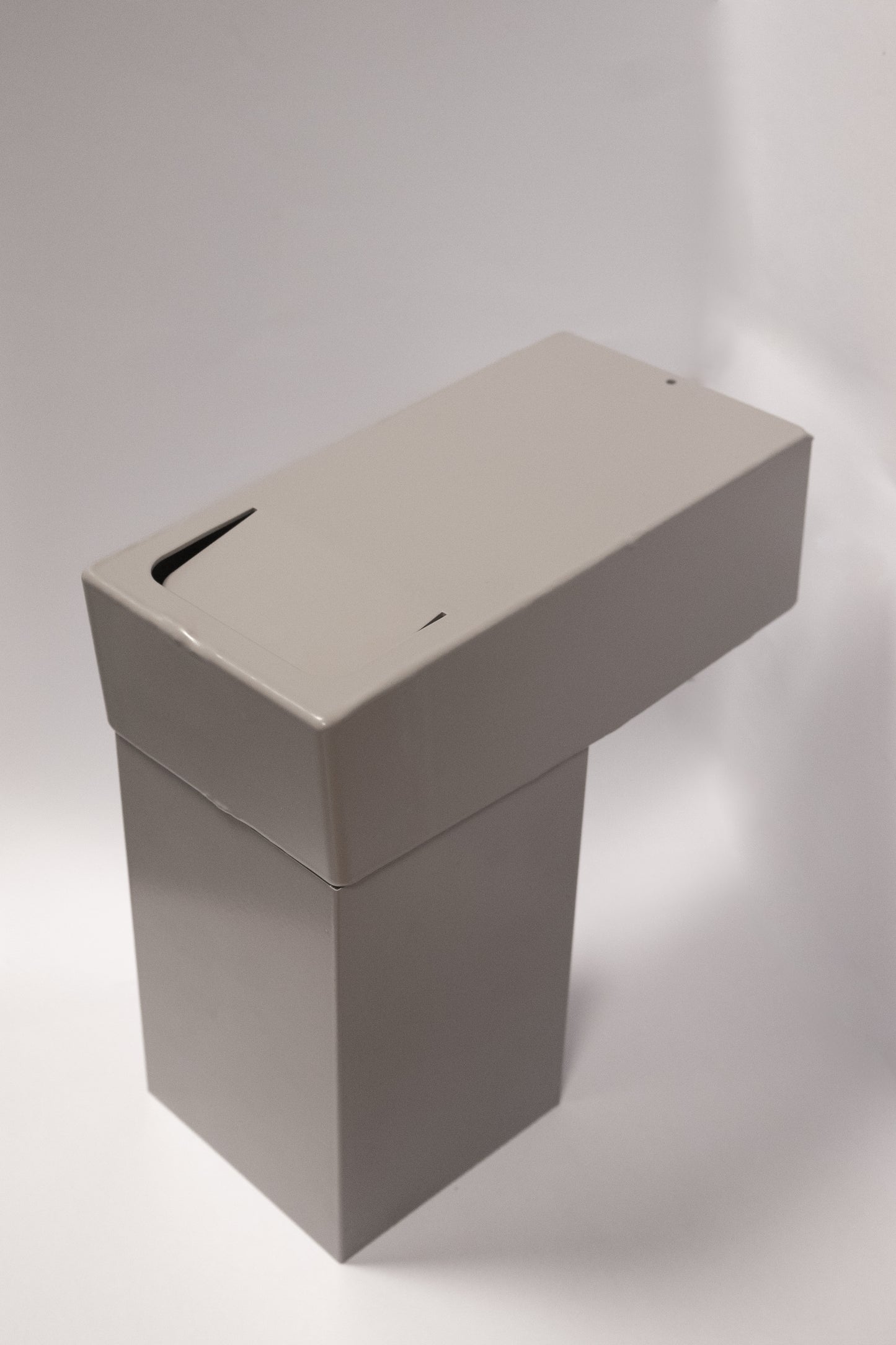 ALU stadsuitloop vierkant 100 mm 60x100 mm. diameter 95 mm, grijs (RAL7036)