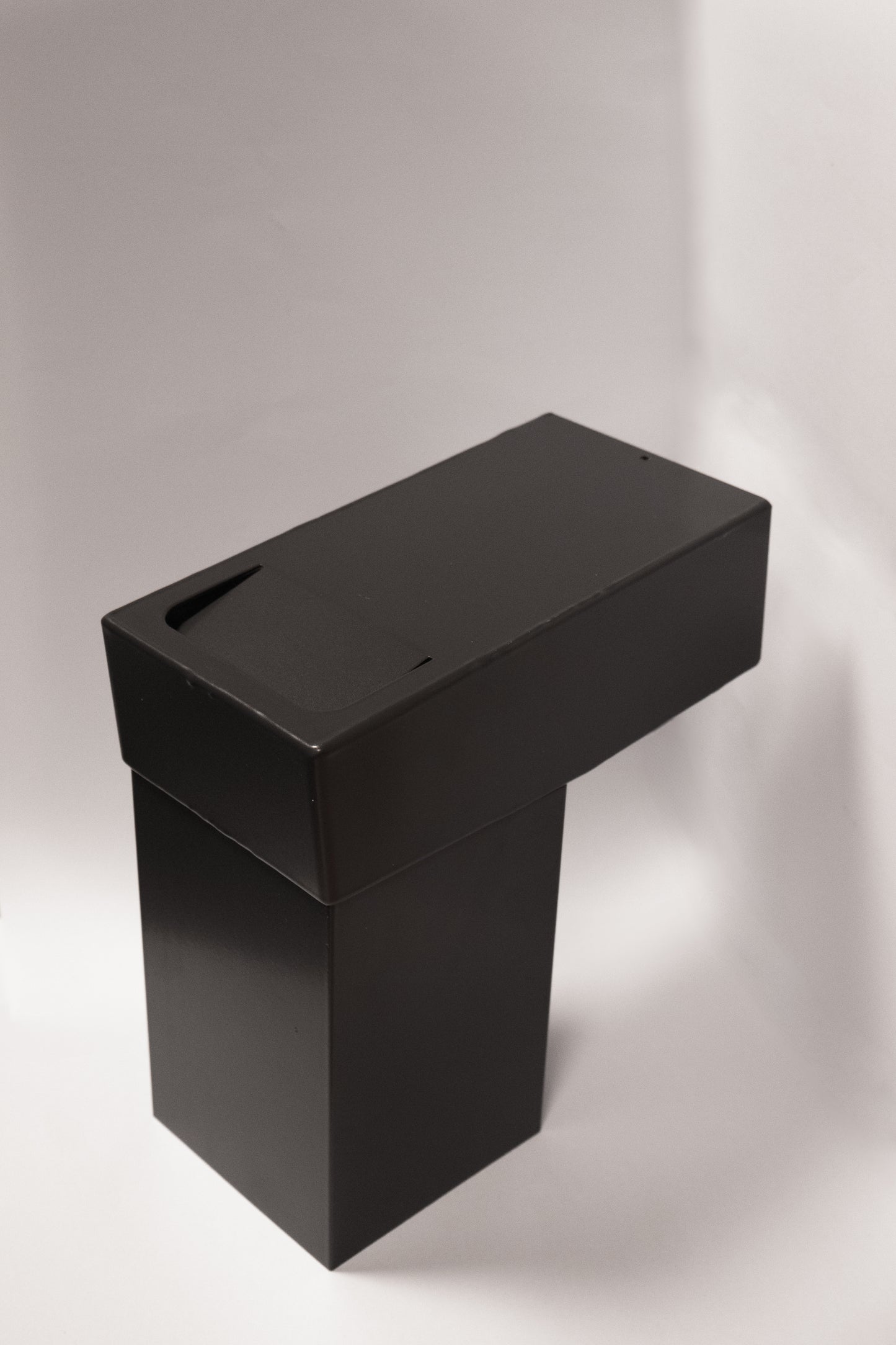 ALU stadsuitloop vierkant 100 mm 60x100 mm. diameter 95 mm, antraciet RAL 7016