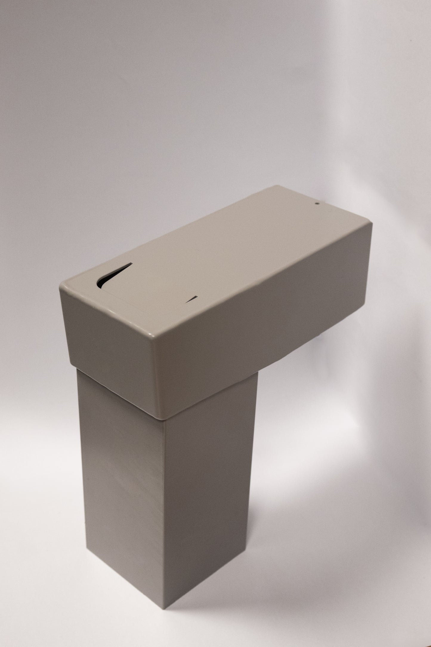 ALU stadsuitloop vierkant 80 mm 60x80 mm. diameter 75 mm, grijs (RAL7036)