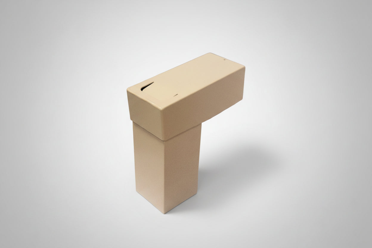 Alu Stadsuitloop Vierkant 80 mm 60x80 mm Diameter 75 mm Crème RAL-9001