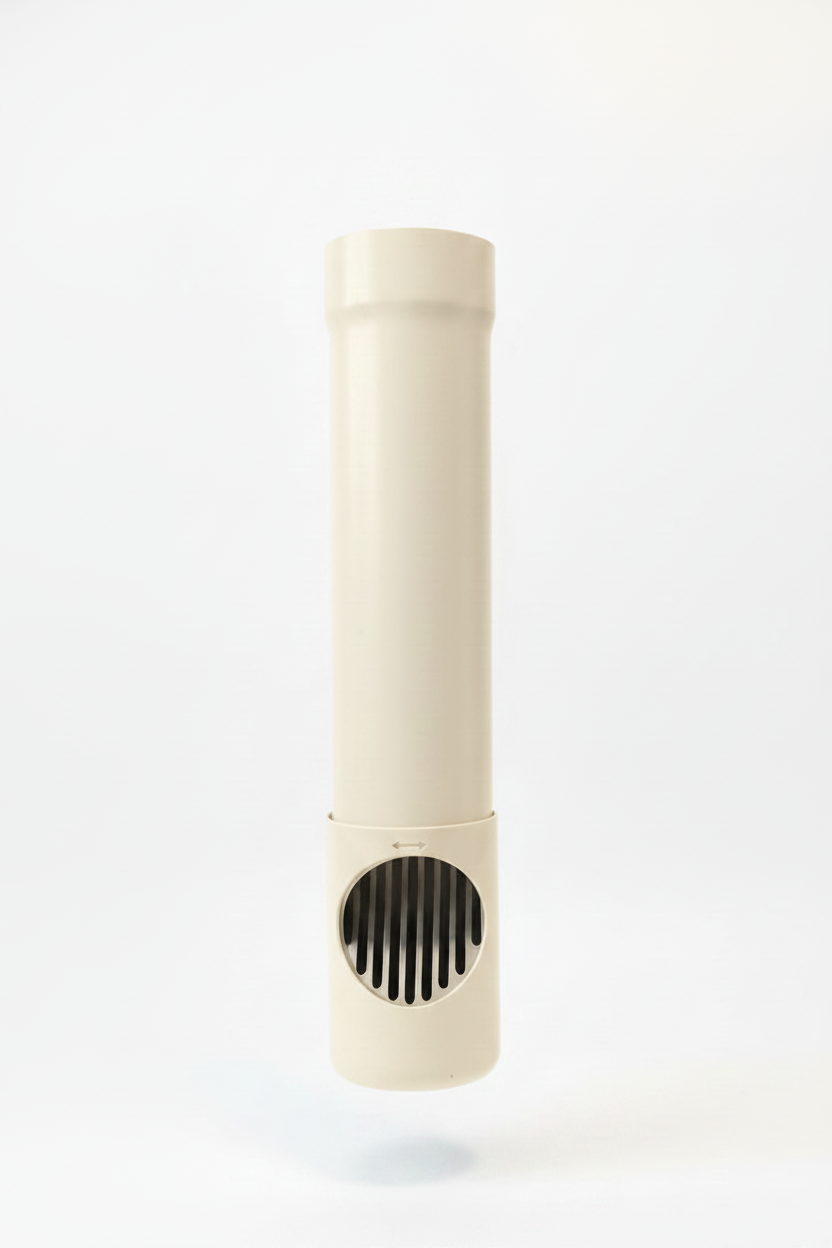 Aluminium Bladafscheider Ø 100 mm - RAL 9001