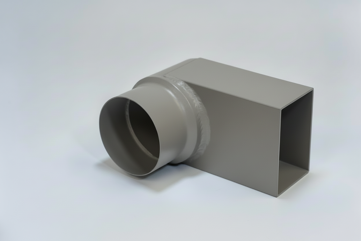 Aluminium HWA Stadsuitloop 60x100 mm Rond Ø80 mm Grijs RAL-7036