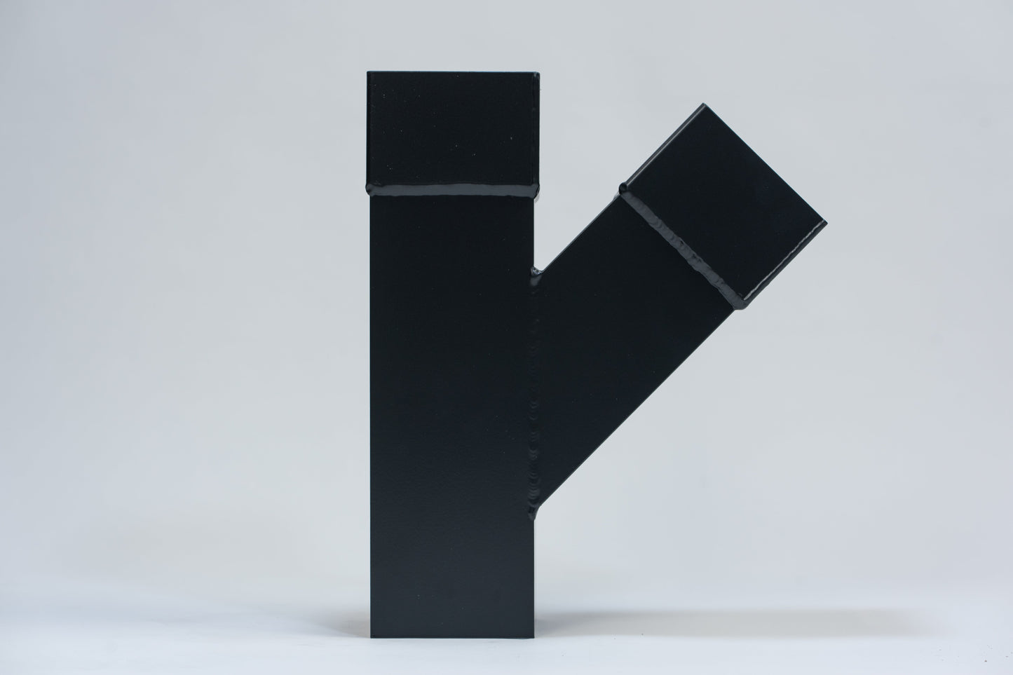 Aluminium HWA T-stuk 45° vierkant 100 Antraciet