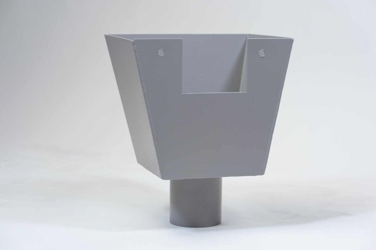 Aluminium Vergaarbak Vierkant 200x250 Ø80mm Grijs