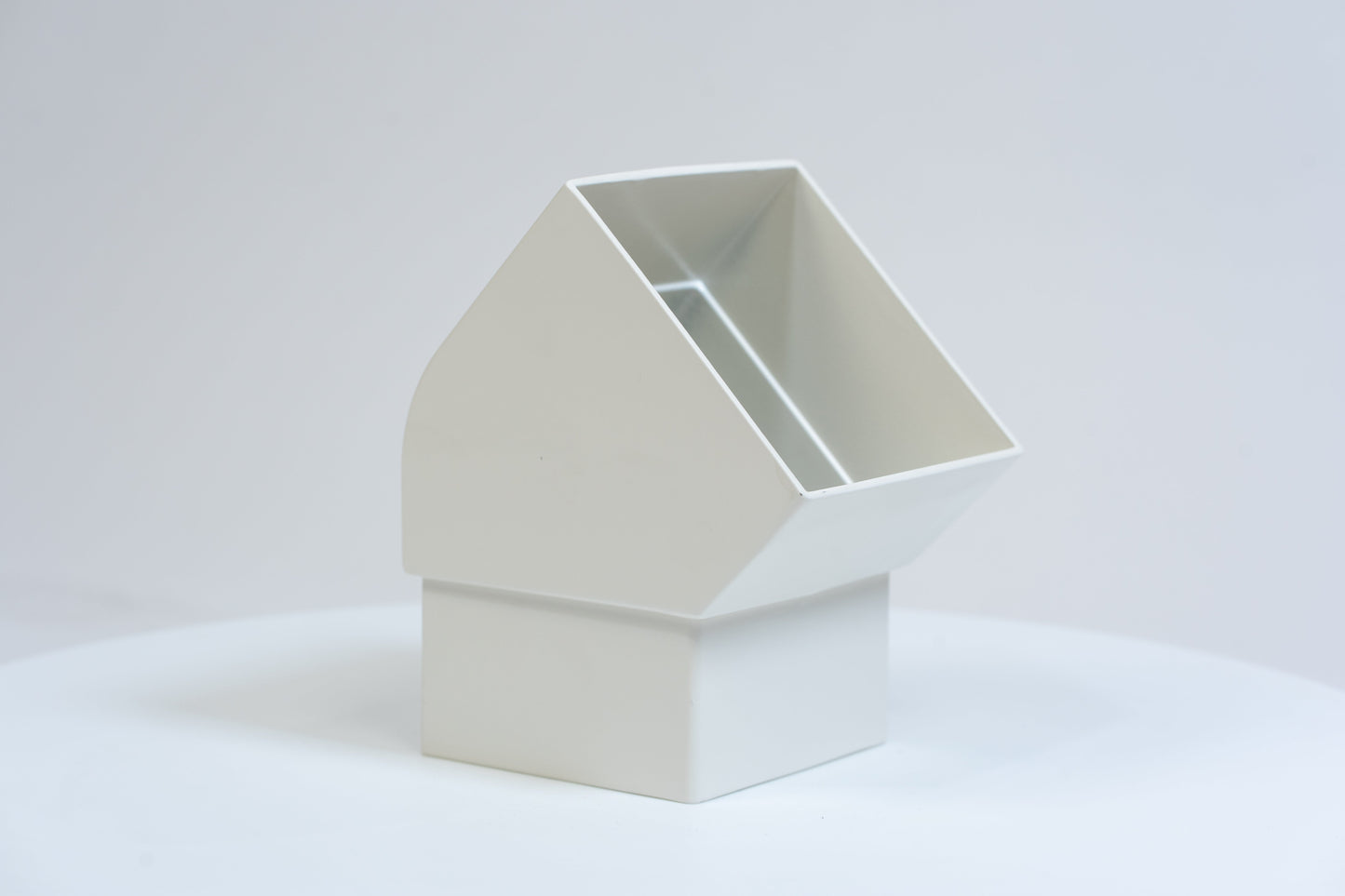 Aluminium HWA Bocht 45° Vierkant 100 Crème RAL9001