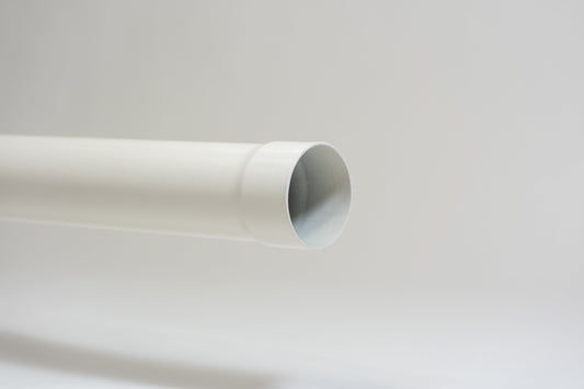 Aluminium HWA Buis Rond Ø80 Crème RAL9001