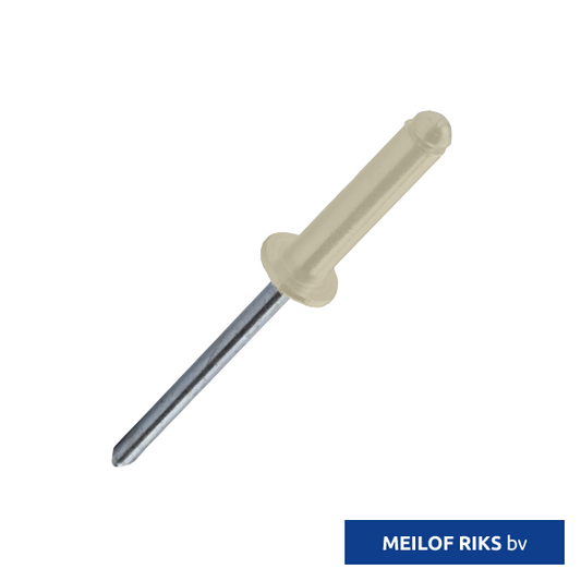 Popnagel 3.2x8mm AL/AL Crème doos 1000 stuks