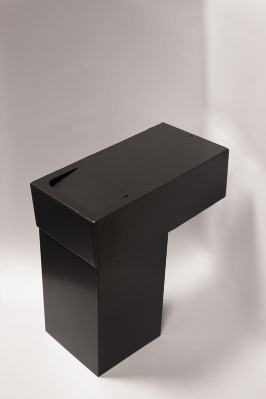 ALU stadsuitloop vierkant 100 mm 60x100 mm. diameter  95 mm, antraciet RAL 7016