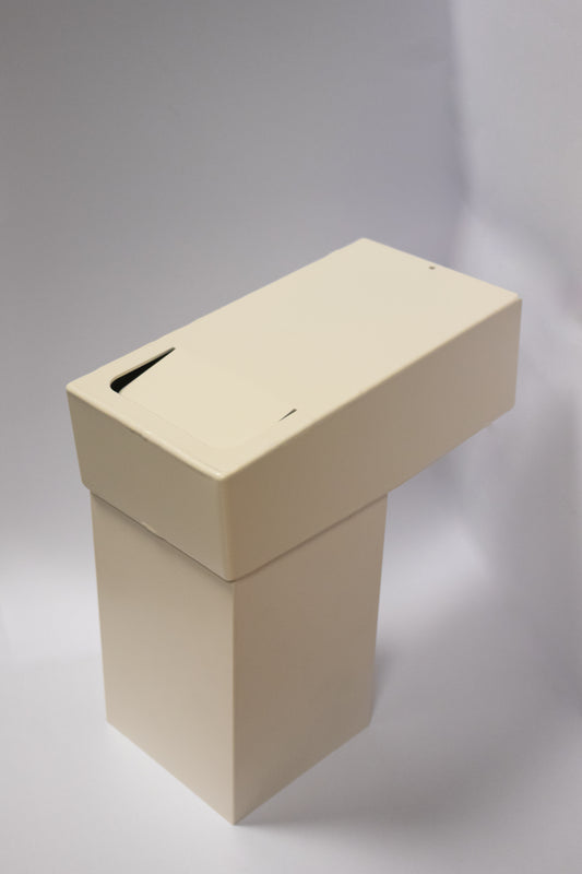 ALU stadsuitloop vierkant 100 mm 60x100 mm. diameter 75 mm, crème (RAL9001)