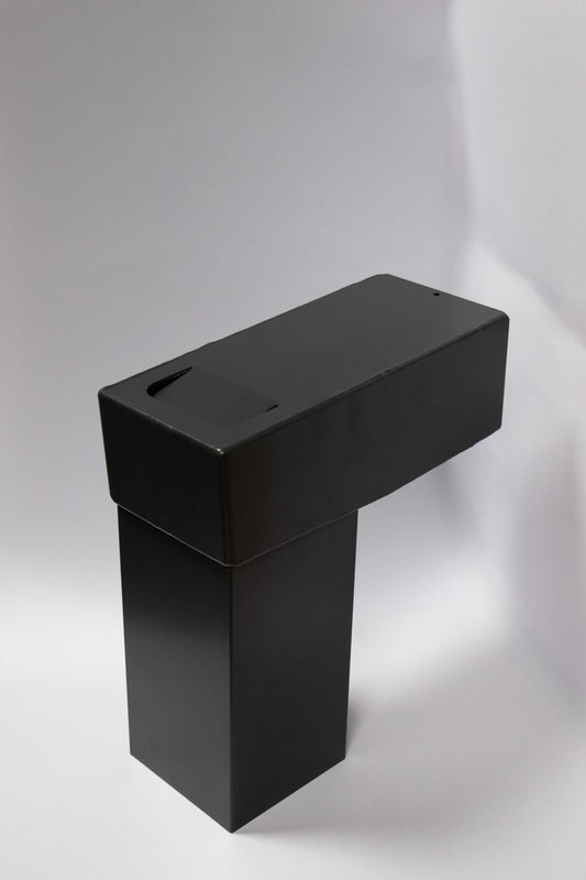 ALU stadsuitloop vierkant 80 mm 60x80 mm. diameter 75 mm, antraciet RAL 7016