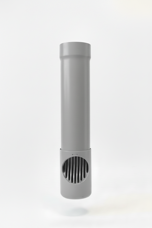 Aluminium Draaibare Bladafscheider Ø 80 mm - RAL-7036