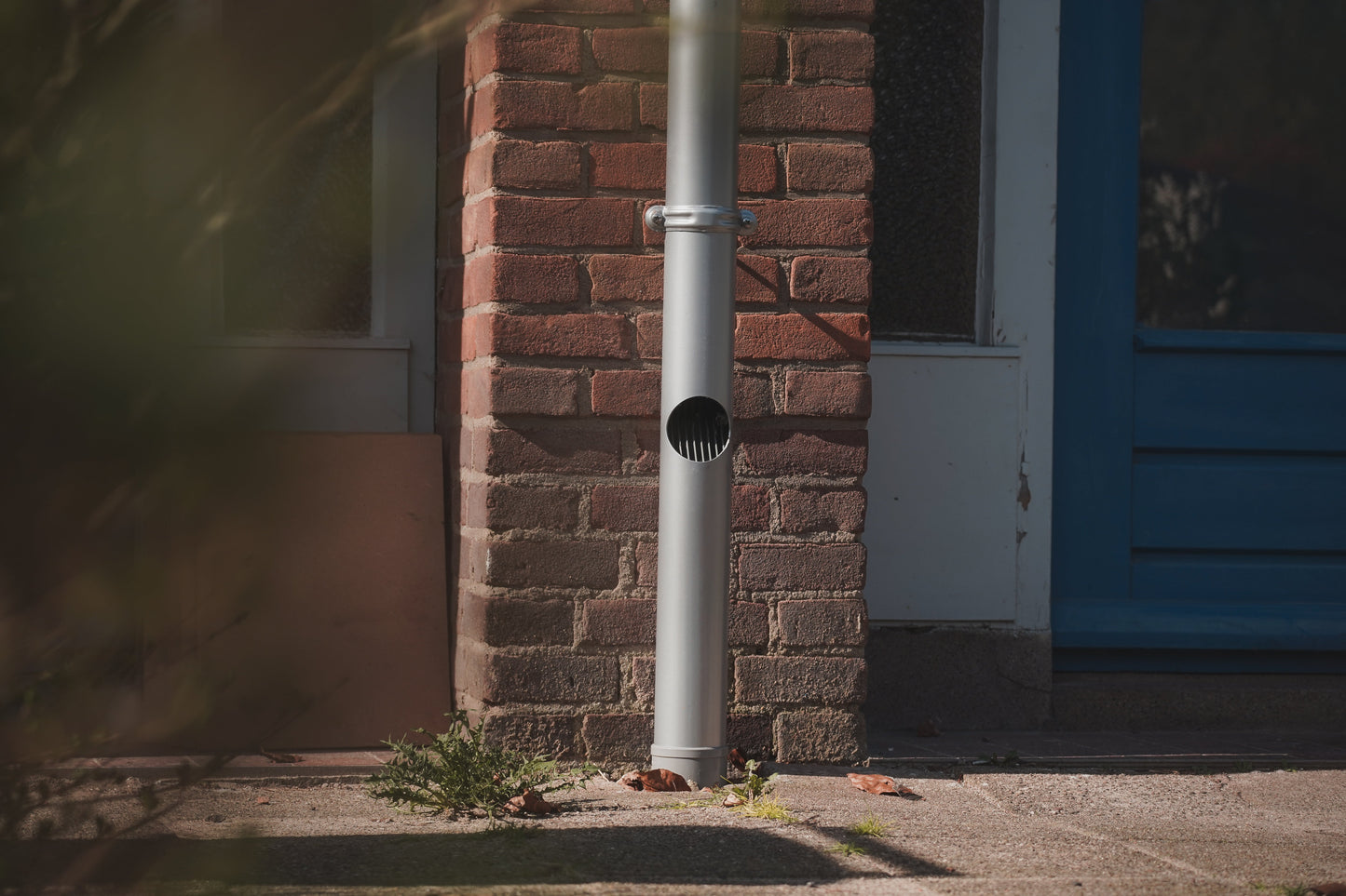 Aluminium HWA Bladafscheider Rond 80 Antraciet RAL 7016