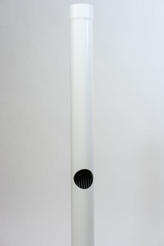 Aluminium HWA Bladafscheider Rond 80 Wit RAL9010