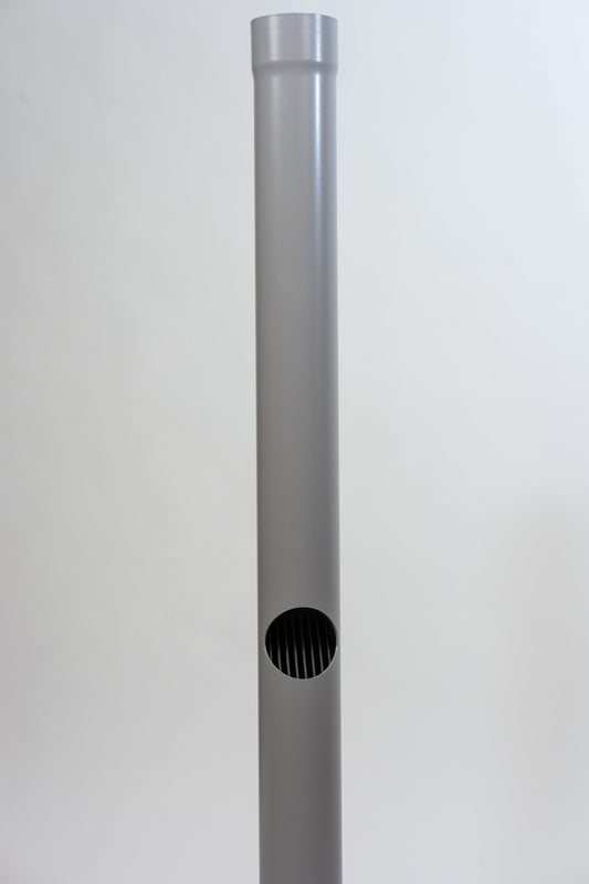 Aluminium HWA Bladafscheider Rond 80 Grijs RAL7036