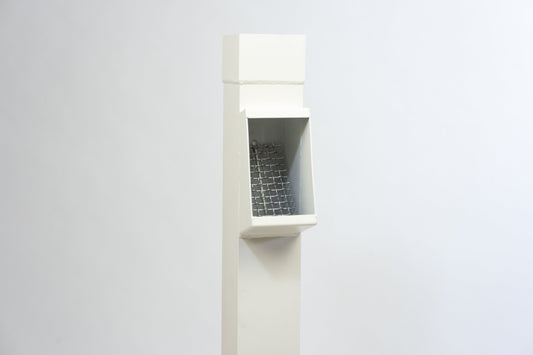 Aluminium HWA Bladafscheider Vierkant 100 Crème RAL9001