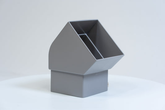 Aluminium HWA Bocht 45° Vierkant 100 Grijs RAL7036