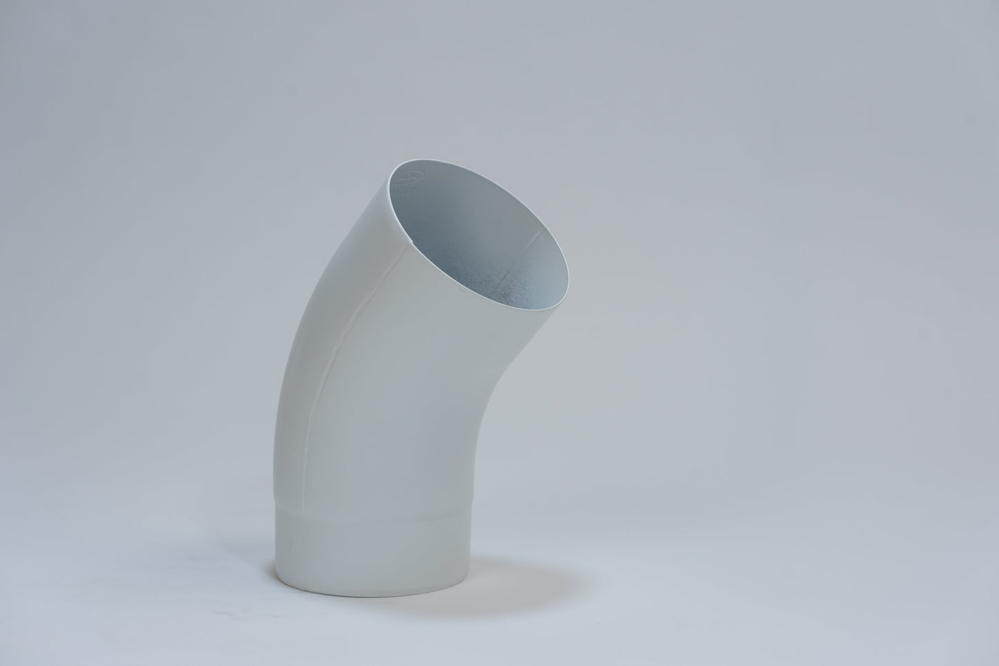 Aluminium HWA Bocht 40° Rond Ø100 Wit RAL9010