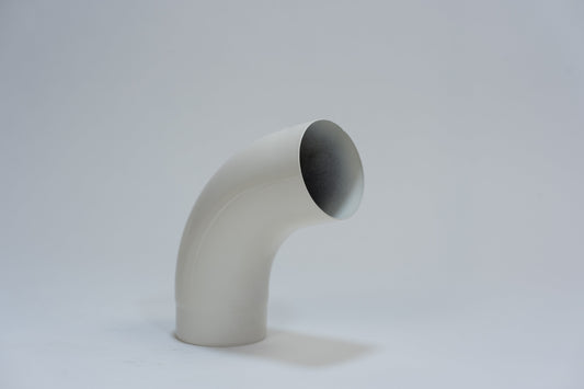 Aluminium HWA Bocht 72° Rond Ø80 Crème