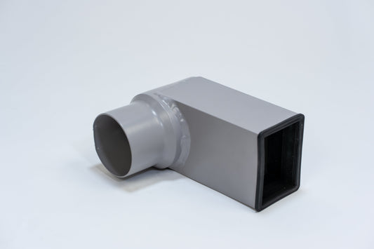 Aluminium HWA Stadsuitloop 60x80 Rond Ø80 Grijs