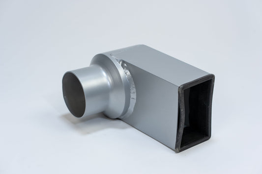 Aluminium HWA Stadsuitloop 60x100 Rond Ø80 Zilver