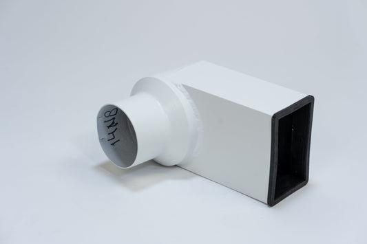 Aluminium HWA Stadsuitloop 60x100 Rond Ø80 Wit RAL9010