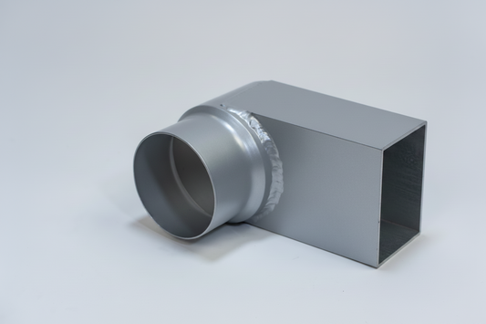 Aluminium HWA Stadsuitloop 60x100 mm Rond Ø80 mm Zilver RAL-9006