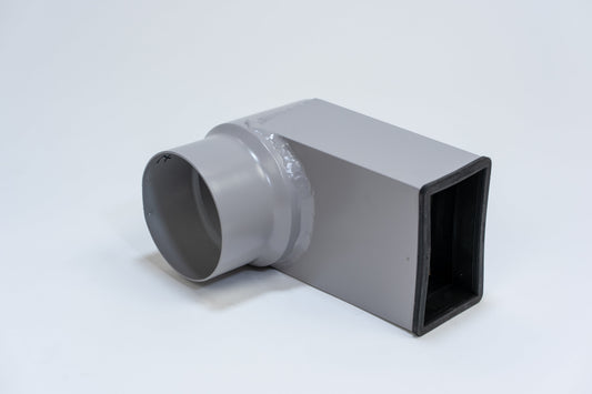 Aluminium HWA Stadsuitloop 60x100 Rond Ø100 Grijs