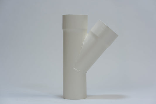 Aluminium HWA T-stuk 40° Rond Ø80 Crème