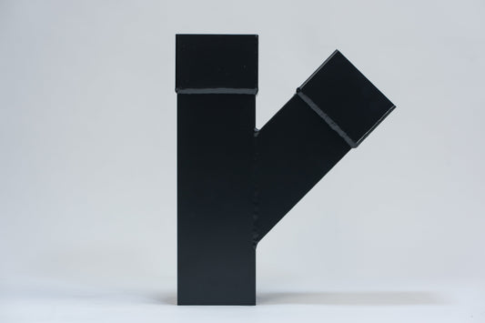 Aluminium HWA T-stuk 45° vierkant 80 Antraciet