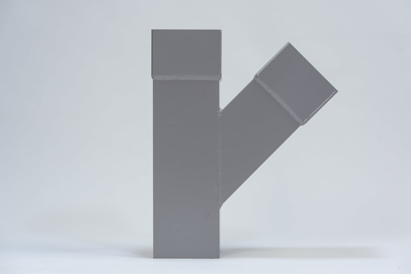 Aluminium HWA T-stuk 45° vierkant 100 Grijs