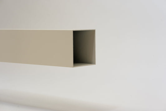 Aluminium HWA Buis Vierkant 100 Crème RAL9001