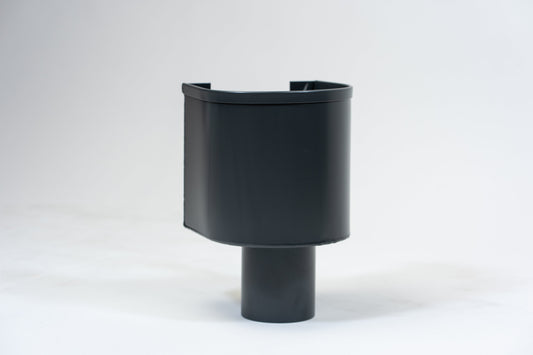 Aluminium Vergaarbak Rond 150x150 Ø80mm Antraciet