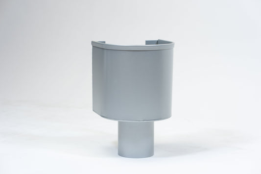 Aluminium Vergaarbak Rond 150x150 Ø100mm Zilver