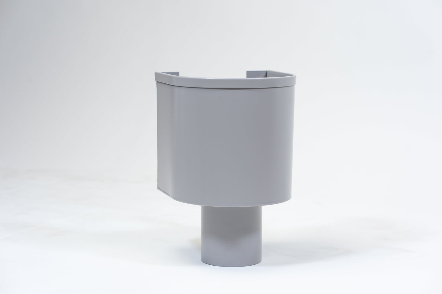 Aluminium Vergaarbak Rond 150x150 Ø100mm Grijs