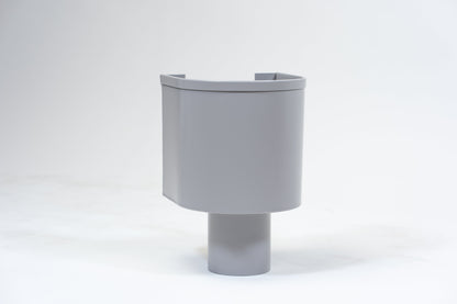 Aluminium Vergaarbak Rond 150x150 Ø100mm Grijs