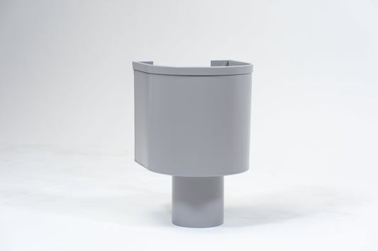 Aluminium Vergaarbak Rond 150x150 Ø100mm Grijs