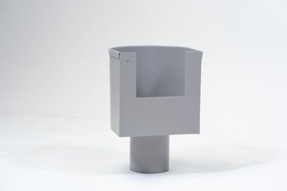 Aluminium Vergaarbak Rond 150x150 Ø100mm Grijs