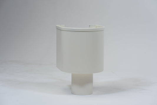 Aluminium Vergaarbak Rond 150x150 Ø80mm Crème