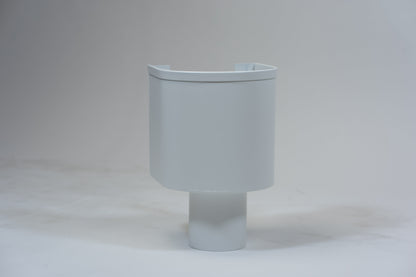 Aluminium Vergaarbak Rond 150x150 Ø80mm Wit RAL9010