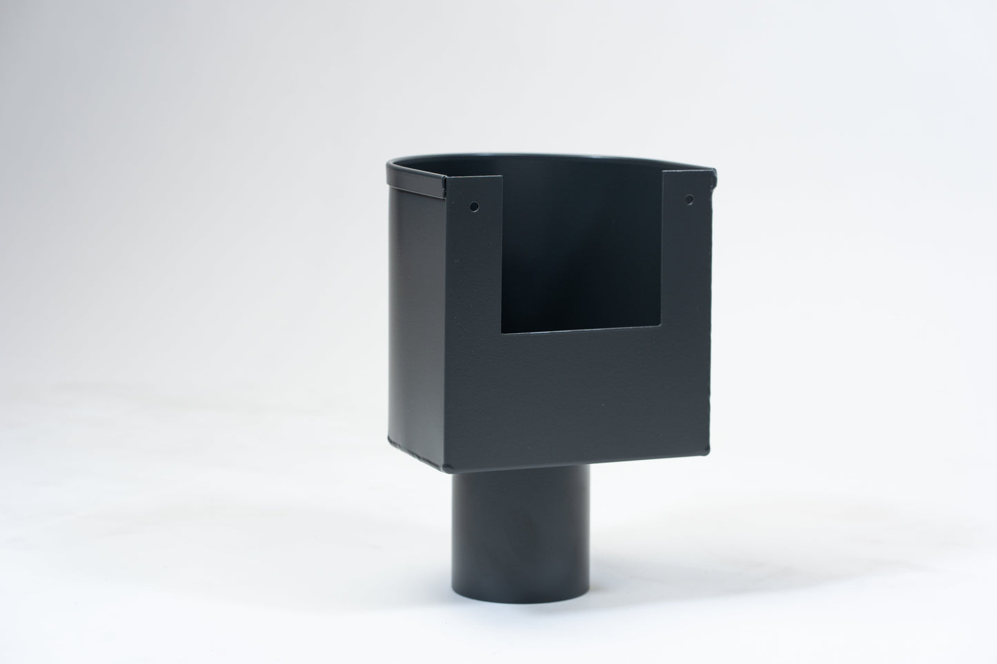 Aluminium Vergaarbak Rond 150x150 Ø80mm Antraciet